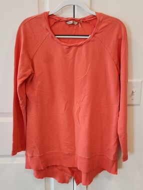 Soft Surroundings Coral Long-Sleeve Pullover